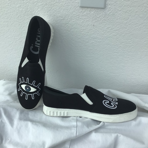 Circus By Sam Edelman Black White  “I Can’t”  Sneakers.  Size 8 - Picture 3 of 7